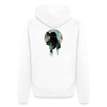 Entité Eldritch : Horreur Cosmique, Espace de la Terreur - Veste à capuche bio Premium Unisexe - blanc - Dos - Thijin (182cm)