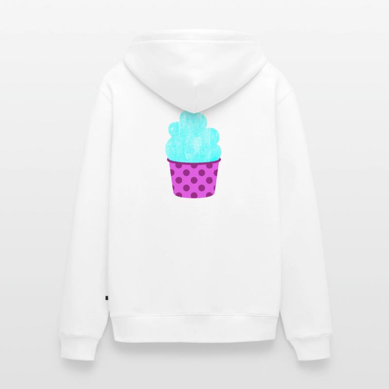 Eis Eiscreme Eiskrem Dots Punkte Softeis Sommer Unisex Premium Bio Zip Hoodie