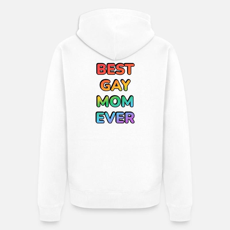 BESTE SCHWULE MUTTER ALLER ZEITEN - Unisex Premium Bio Zip Hoodie - Weiß