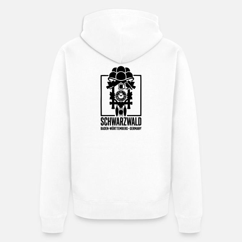 Typisch Schwarzwald - Unisex Premium Bio Zip Hoodie - Weiß
