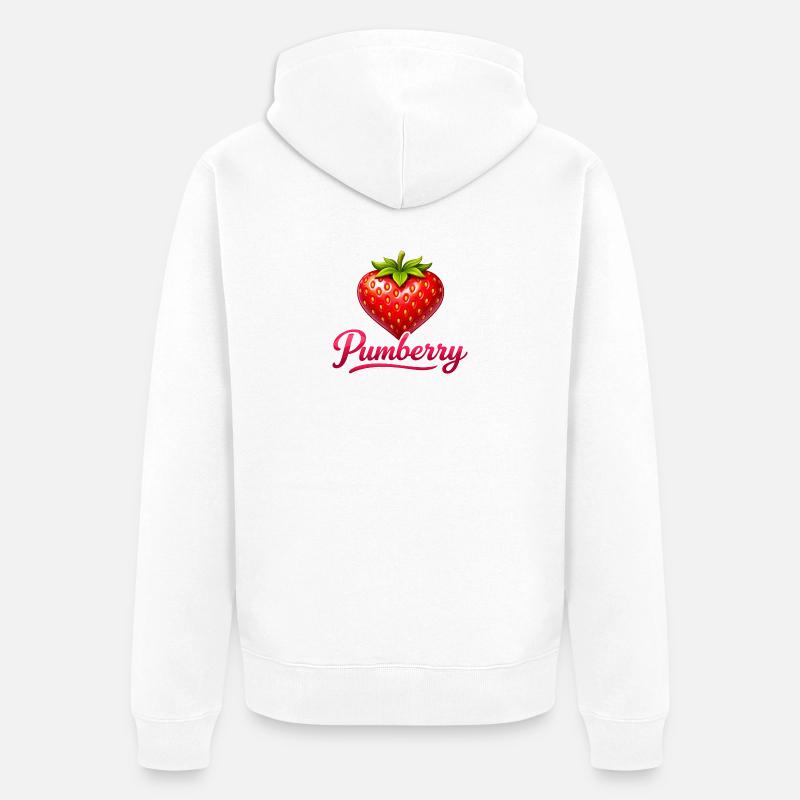 Conception du cœur de la mumolive - Veste à capuche bio Premium Unisexe - blanc