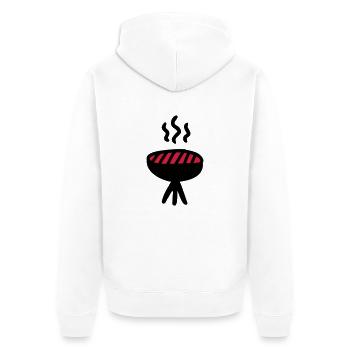 Grille de départ - Veste à capuche bio Premium Unisexe - blanc - Dos - Thijin (182cm)