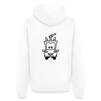 fire_truck - Unisex Premium Organic Zip Hoodie - white - Back - Thijin (182cm)