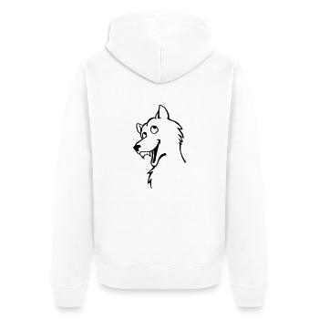 Bad Wolf - Unisex Premium Organic Zip Hoodie - white - Back - Thijin (182cm)