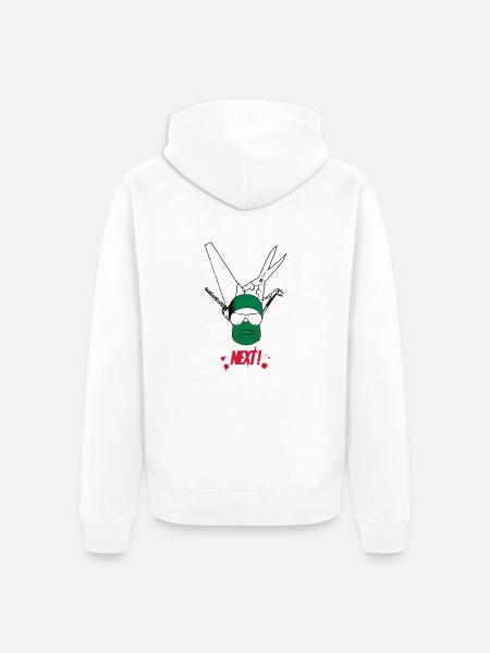 Surgeon - Unisex Premium Organic Zip Hoodie - white