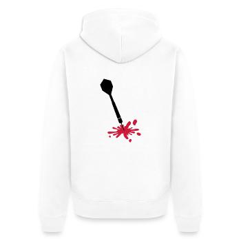 Darts Wound - Unisex Premium Organic Zip Hoodie - white - Back - Thijin (182cm)