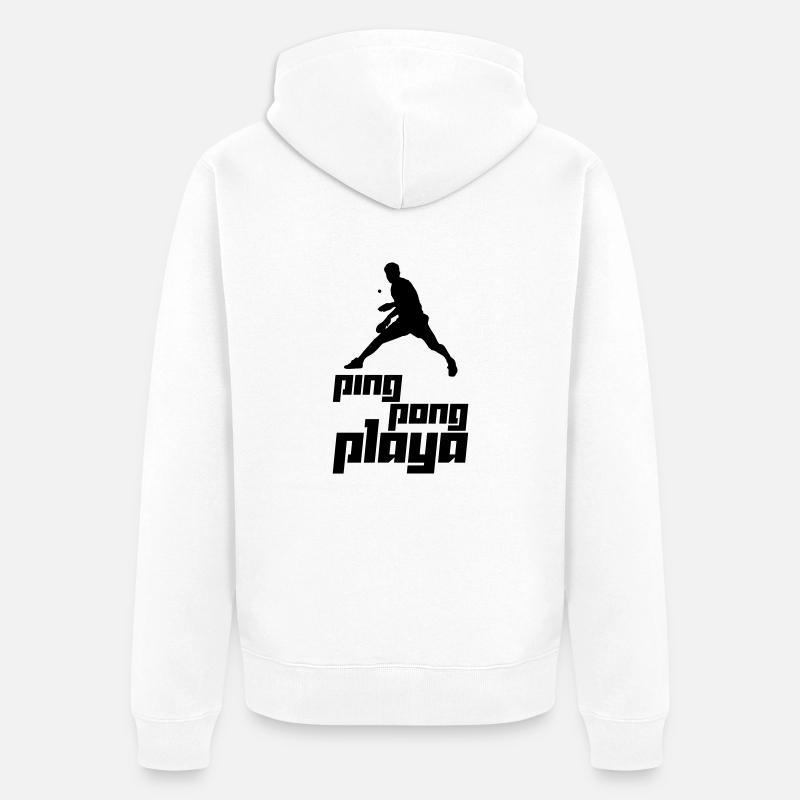 Ping Pong Playa (Vector) - Veste à capuche bio Premium Unisexe - blanc