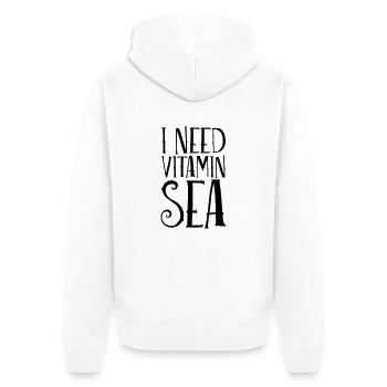 I Need Vitamin Sea - Veste à capuche bio Premium Unisexe - blanc - Dos - Thijin (182cm)