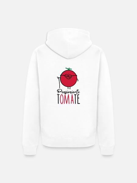 Pensionierte Oma - Unisex Premium Bio Zip Hoodie - Weiß