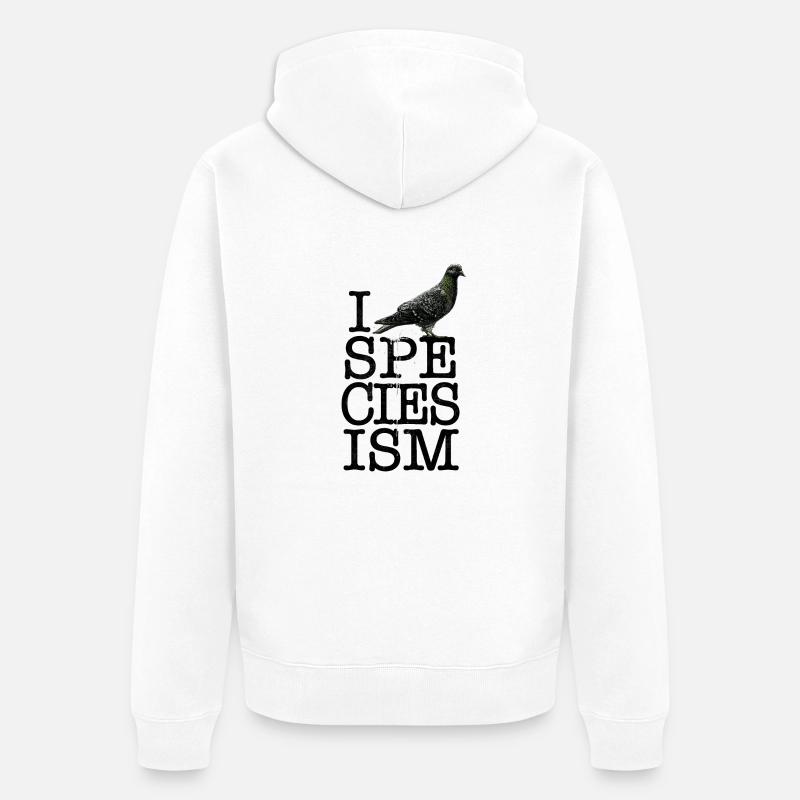 I 💩SPÉCISME - Veste à capuche bio Premium Unisexe - blanc