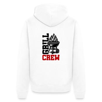 Grill Crew - Unisex Premium Organic Zip Hoodie - white - Back - Thijin (182cm)