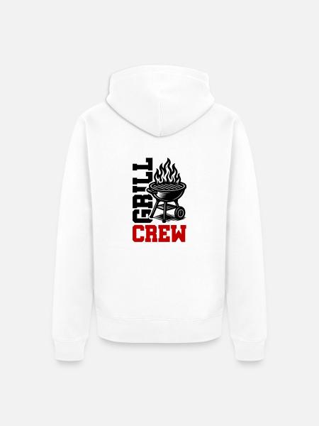 Grill Crew - Unisex Premium Organic Zip Hoodie - white
