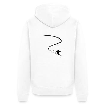 Ski ski ski motif pour skieurs - Veste à capuche bio Premium Unisexe - blanc - Dos - Thijin (182cm)