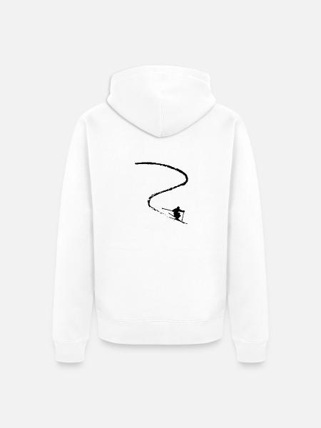 Skiing skiing ski motif for skiers - Unisex Premium Organic Zip Hoodie - white