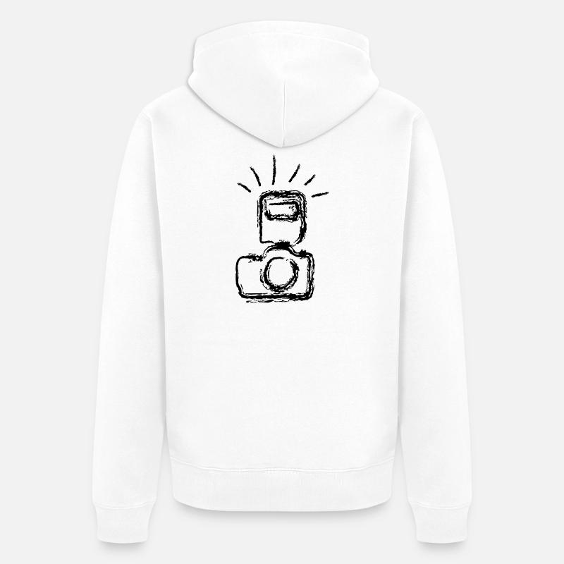 caméra - Veste à capuche bio Premium Unisexe - blanc