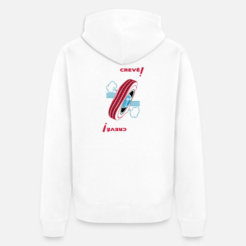 Müde! - Unisex Premium Bio Zip Hoodie - Weiß