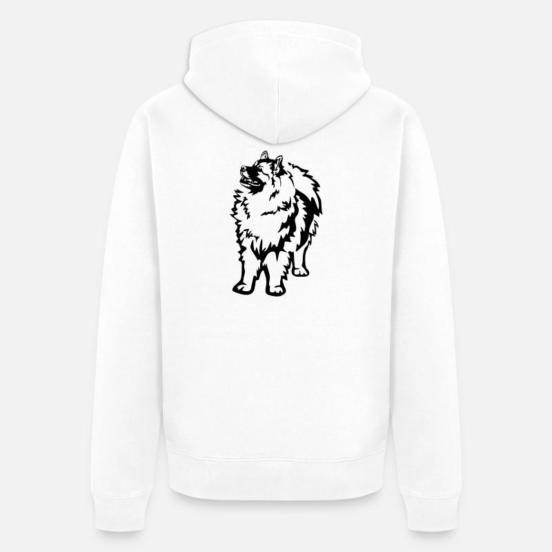 Keeshond - Veste à capuche bio Premium Unisexe - blanc