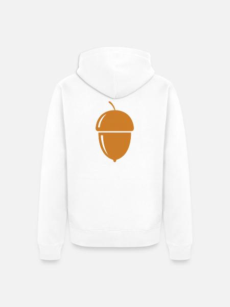 Eiche - Unisex Premium Bio Zip Hoodie - Weiß
