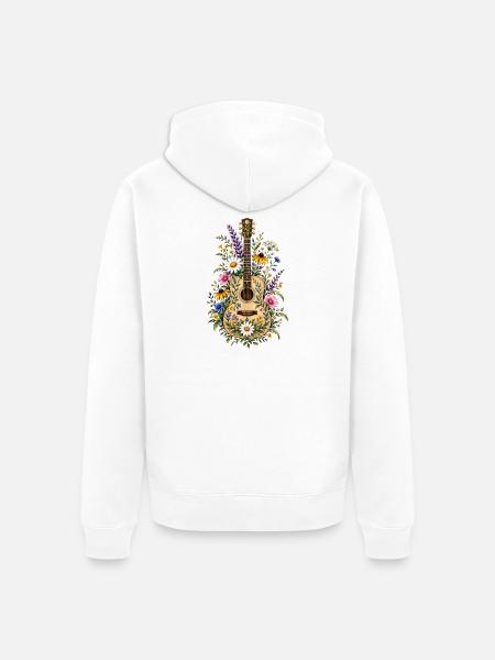 Botanische Wildblumen Wildblume - Unisex Premium Bio Zip Hoodie - Weiß