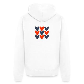 PAAR. ICH HABE GERADE GEHEIRATET. Junggesellinnenabschied. VALENTINSTAG. MARIES - Unisex Premium Bio Zip Hoodie - Weiß - Hinten - Thijin (182cm)