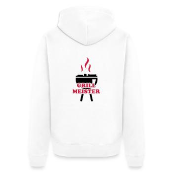 Maître de gril - Veste à capuche bio Premium Unisexe - blanc - Dos - Thijin (182cm)