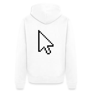 Mouse Cursor Geschenk Geschenkidee - Unisex Premium Bio Zip Hoodie - Weiß - Hinten - Thijin (182cm)