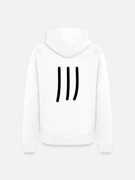 tage_zaehlen_3 - Unisex Premium Bio Zip Hoodie - Weiß