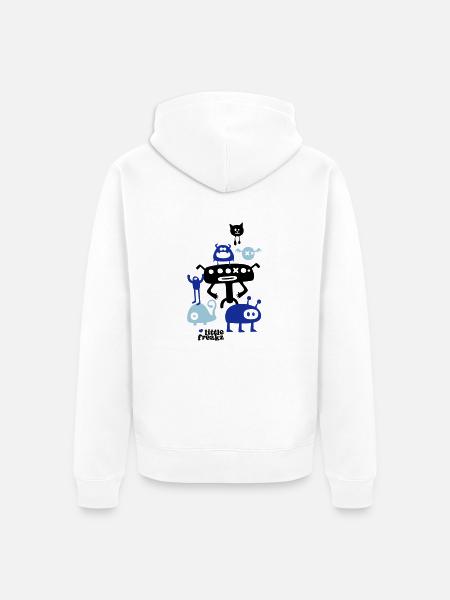 Little Freakz - Unisex Premium Organic Zip Hoodie - white
