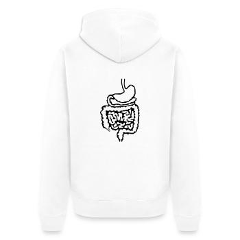 doctor_intestine_d1 - Unisex Premium Organic Zip Hoodie - white - Back - Thijin (182cm)