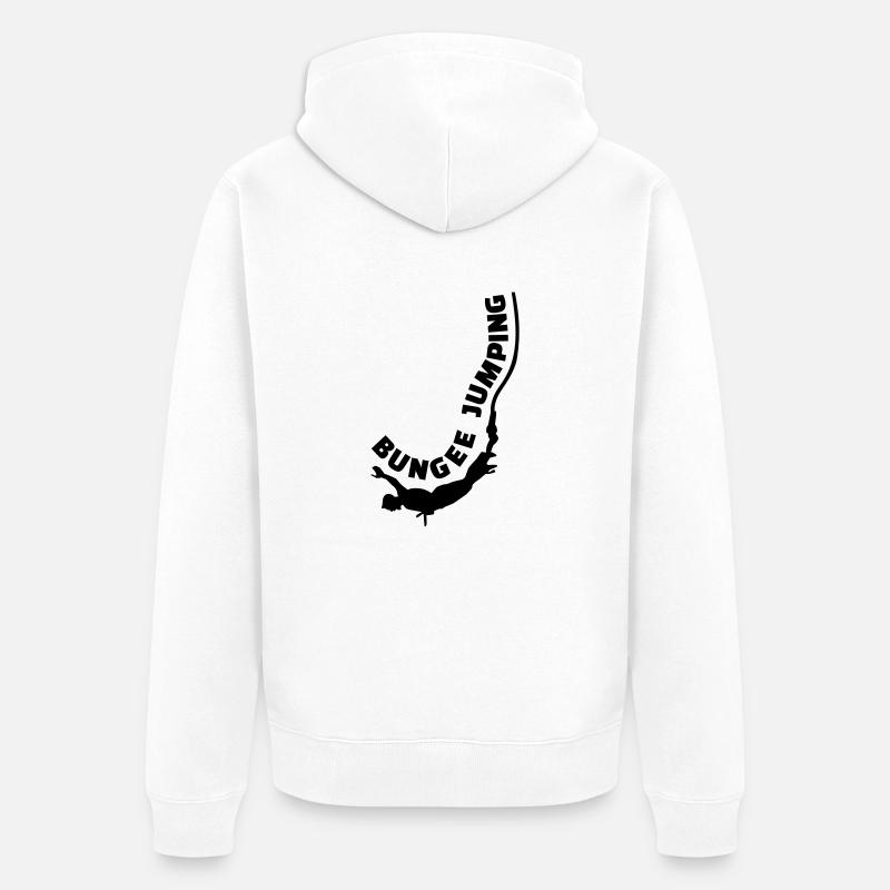 Bungee jumping - Veste à capuche bio Premium Unisexe - blanc