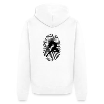 Danse Musique de danse - Veste à capuche bio Premium Unisexe - blanc - Dos - Thijin (182cm)