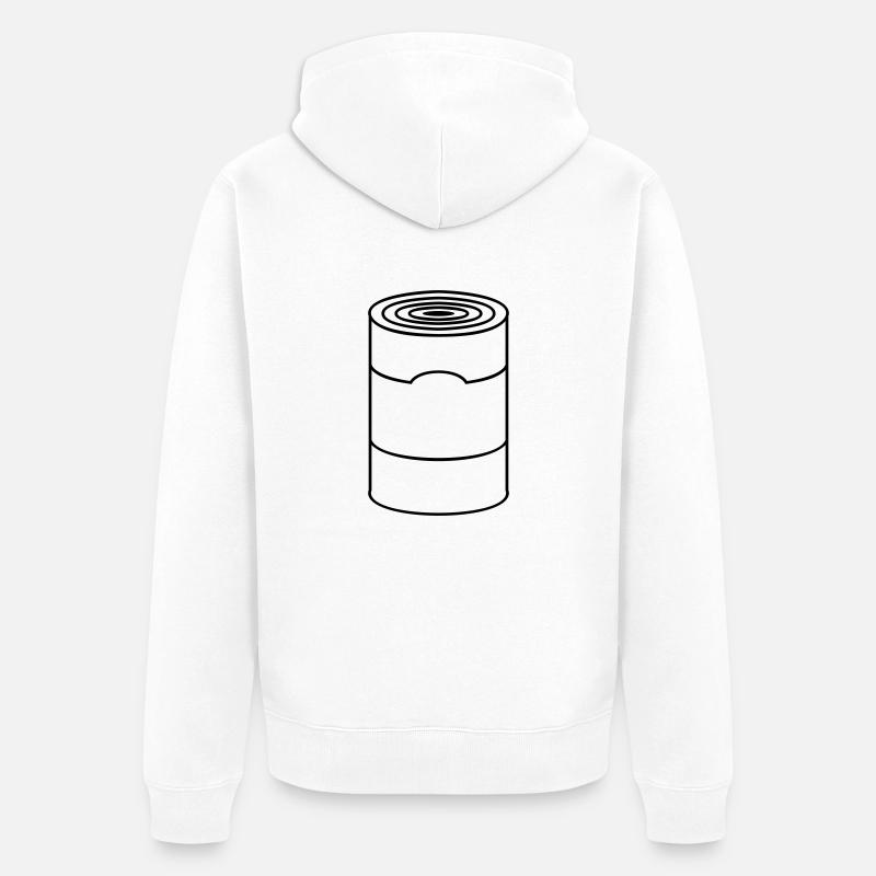 Tin / can (1c) - Veste à capuche bio Premium Unisexe - blanc
