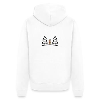 rudolf de rennes - Veste à capuche bio Premium Unisexe - blanc - Dos - Thijin (182cm)