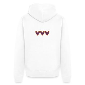 PAAR. ICH HABE GERADE GEHEIRATET. Junggesellinnenabschied. VALENTINSTAG. MARIES - Unisex Premium Bio Zip Hoodie - Weiß - Hinten - Thijin (182cm)