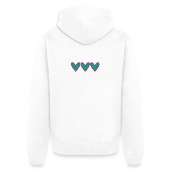 ICH HABE GERADE GEHEIRATET. Junggesellinnenabschied. VALENTINSTAG. PAAR. LIEBE - Unisex Premium Bio Zip Hoodie - Weiß - Hinten - Thijin (182cm)