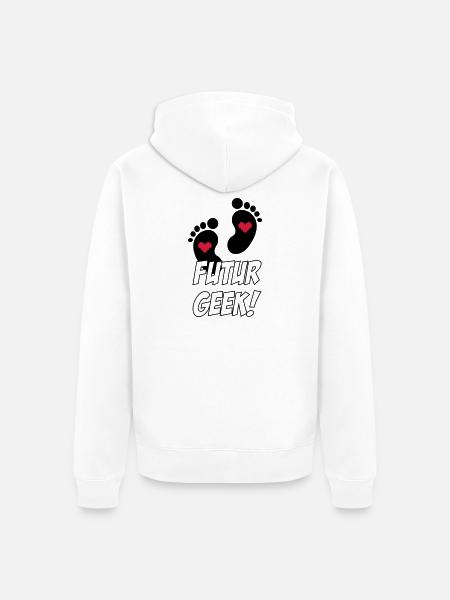 Futur Geek ! - Veste à capuche bio Premium Unisexe - blanc
