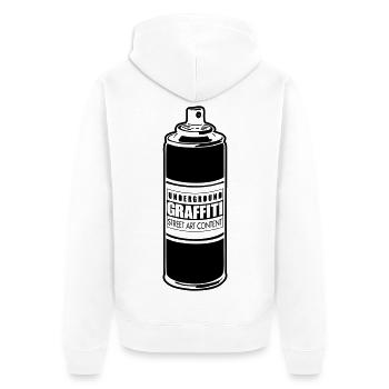 Street art maker flex - Veste à capuche bio Premium Unisexe - blanc - Dos - Thijin (182cm)