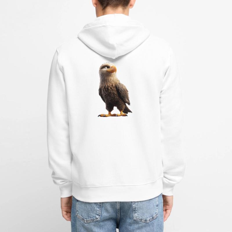 Eagle Bald Eagle Golden Eagle White-tailed Eagle Unisex Premium Organic Zip Hoodie