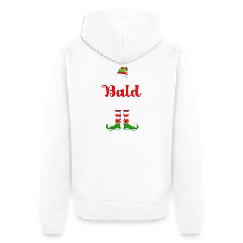Elfe Elf Weihnachtsgeschenk Glatze - Unisex Premium Bio Zip Hoodie - Weiß - Hinten - Thijin (182cm)