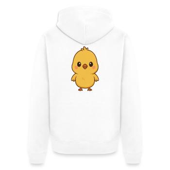 Chick - Unisex Premium Organic Zip Hoodie - white - Back - Thijin (182cm)