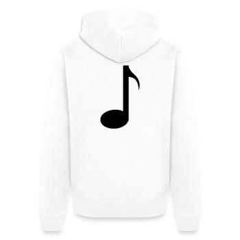 Note musicale - Veste à capuche bio Premium Unisexe - blanc - Dos - Thijin (182cm)