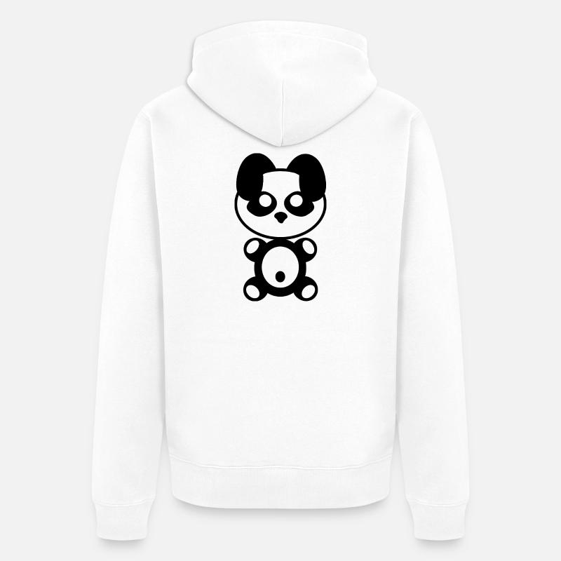 Plush : Pandy - Veste à capuche bio Premium Unisexe - blanc