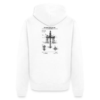 T-shirt plan de la plateforme de forage offshore - Veste à capuche bio Premium Unisexe - blanc - Dos - Thijin (182cm)