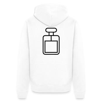 Parfümflasche - Unisex Premium Bio Zip Hoodie - Weiß - Hinten - Thijin (182cm)
