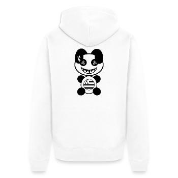Plüsch: Brettony - Unisex Premium Bio Zip Hoodie - Weiß - Hinten - Thijin (182cm)