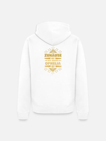 Ehefrau Ophelia - Unisex Premium Bio Zip Hoodie - Weiß