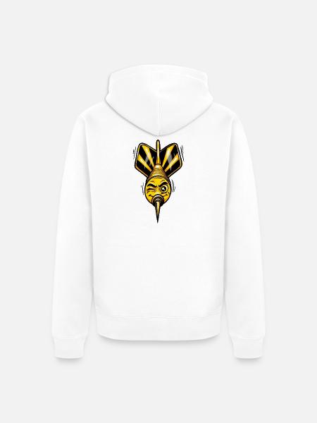 Dartpfeil Dart Sport - Unisex Premium Bio Zip Hoodie - Weiß