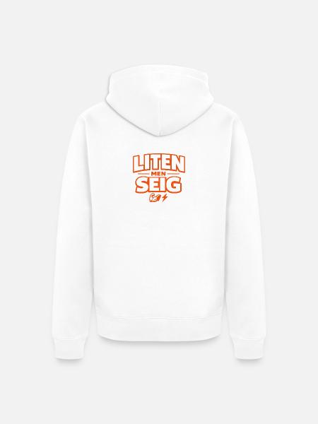 Klein, aber oho! - Unisex Premium Bio Zip Hoodie - Weiß