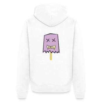 Ice Cream Monstre - Veste à capuche bio Premium Unisexe - blanc - Dos - Thijin (182cm)