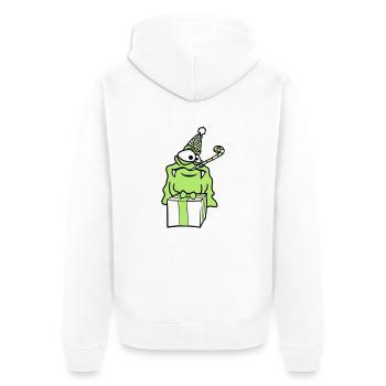 anniversaire seul solitaire triste célébrant des cadeaux - Veste à capuche bio Premium Unisexe - blanc - Dos - Thijin (182cm)